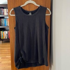 Tie waisted charcoal tank top